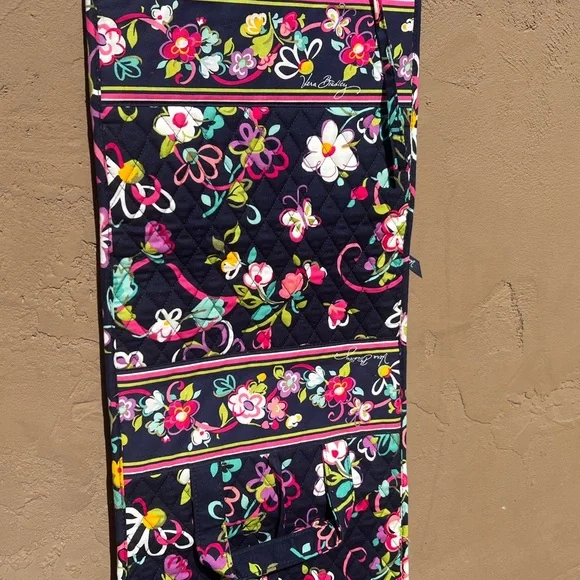 NWT Vera Bradley Navy Floral Quilted Hanging Organizer Cosmetic Makeup Jewelry - Picture 8 of 13